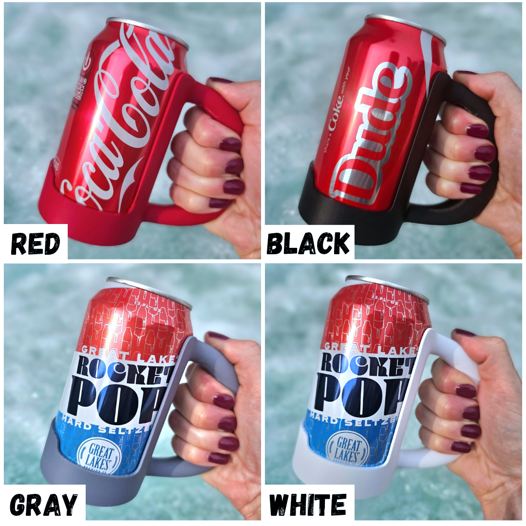 12 oz. Standard Can Holder Handle-Merchandise-BD Lasers INC.-Blue-Draft Top