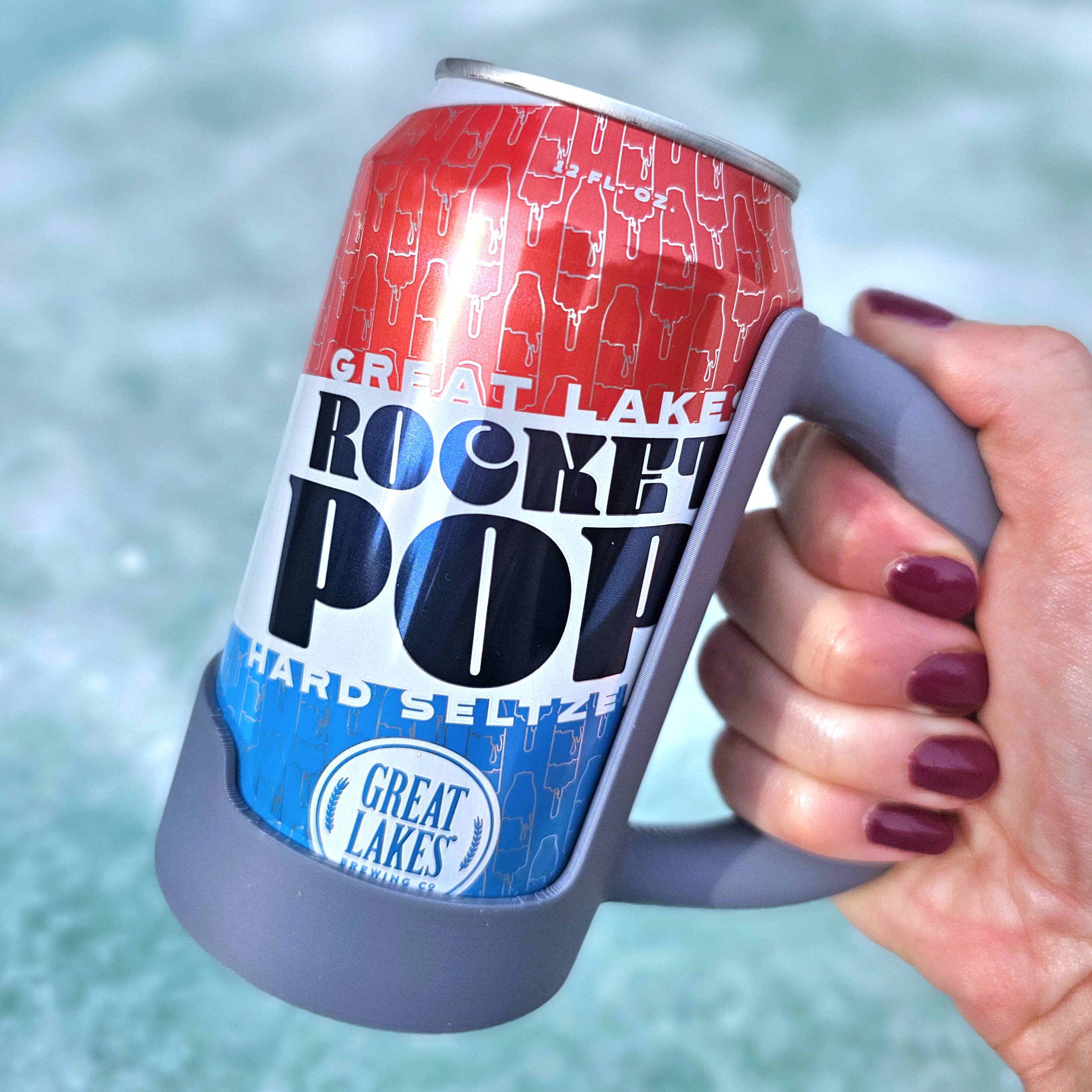 12 oz. Standard Can Holder Handle-Merchandise-BD Lasers INC.-Gray-Draft Top