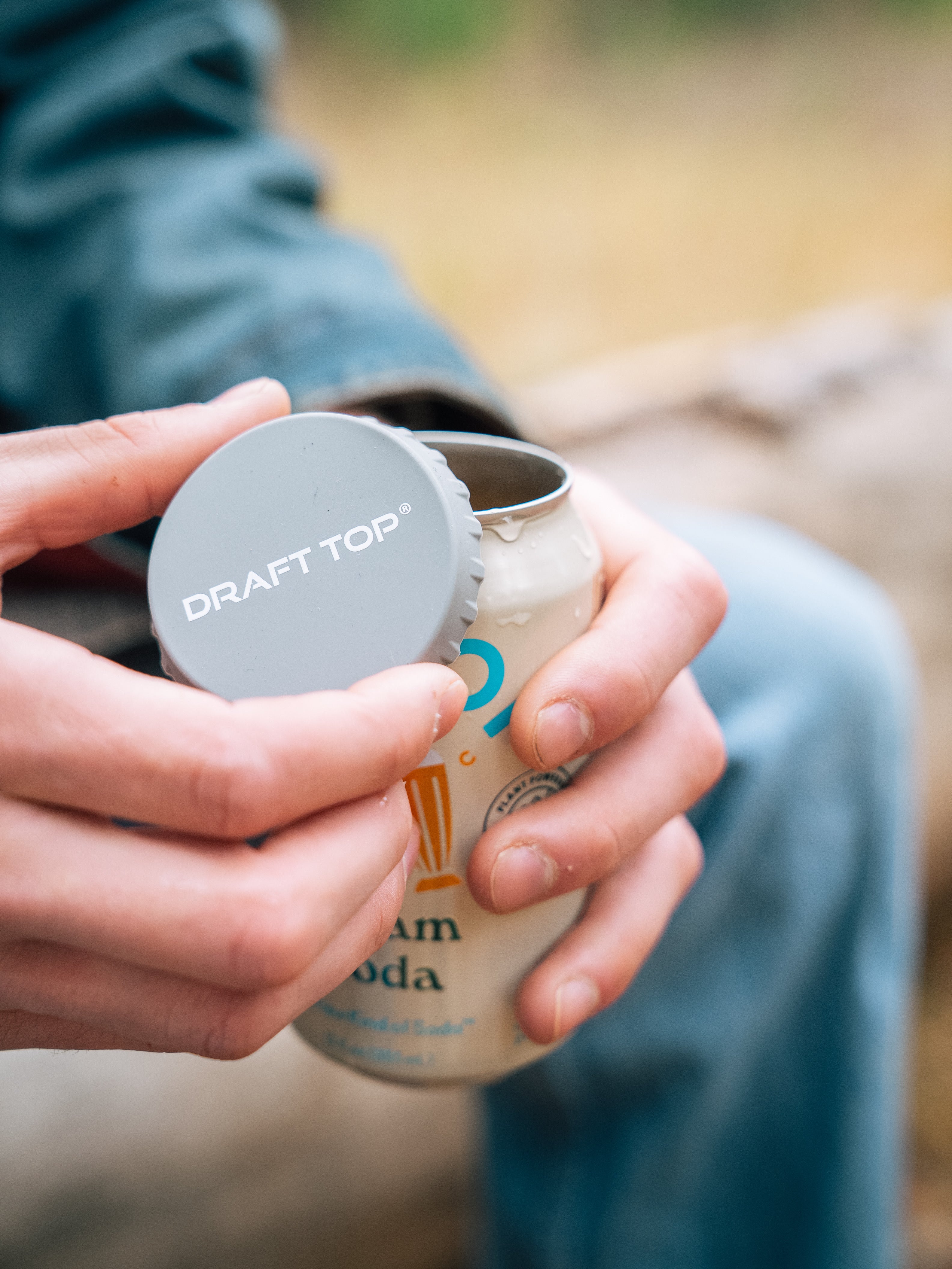 Can Covers-Can Cover-Draft Top-6 pack-White + Grey-Draft Top