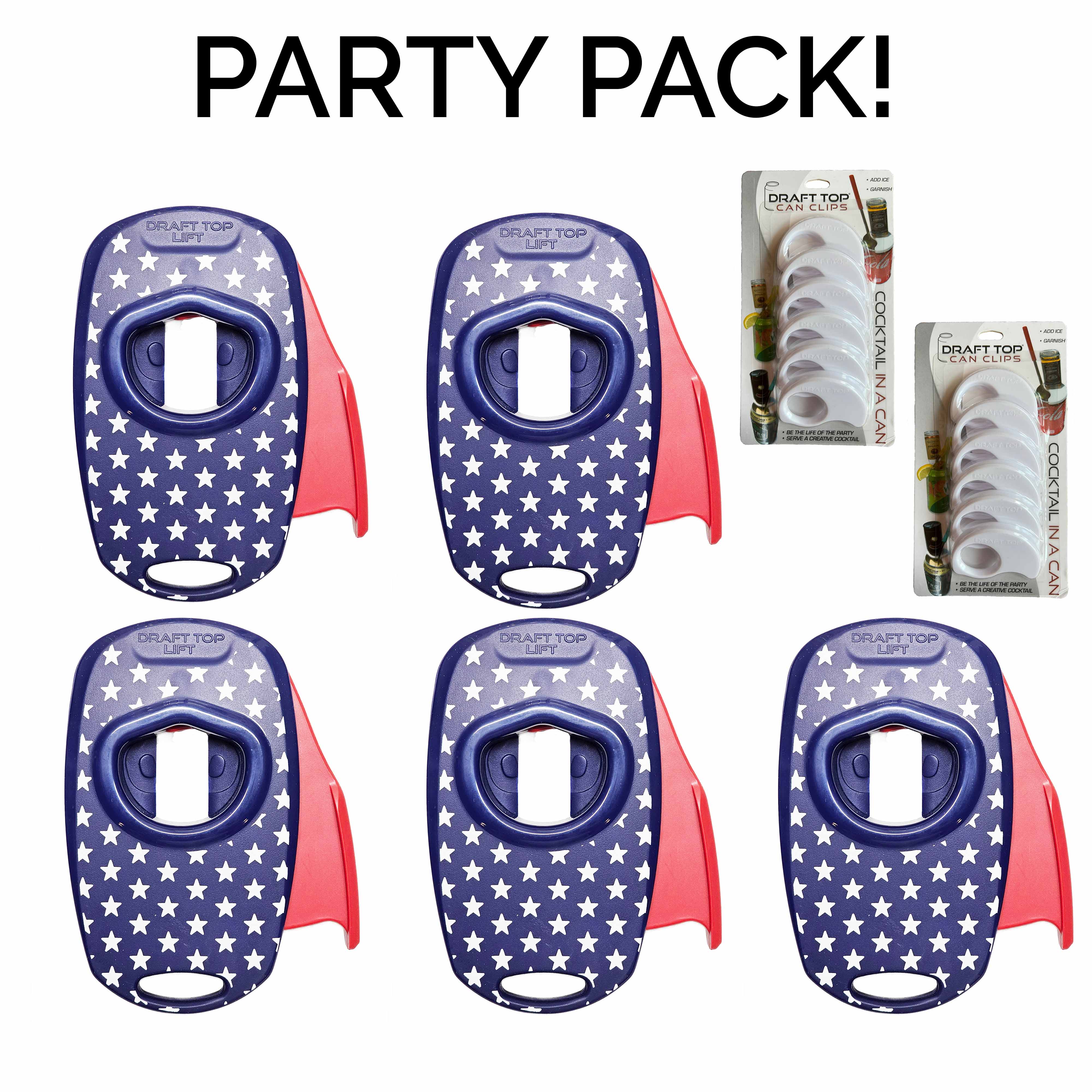 The Party Pack! Lift Universal New & Improved-DT Universal-Draft Top-Red White and Blue-Draft Top