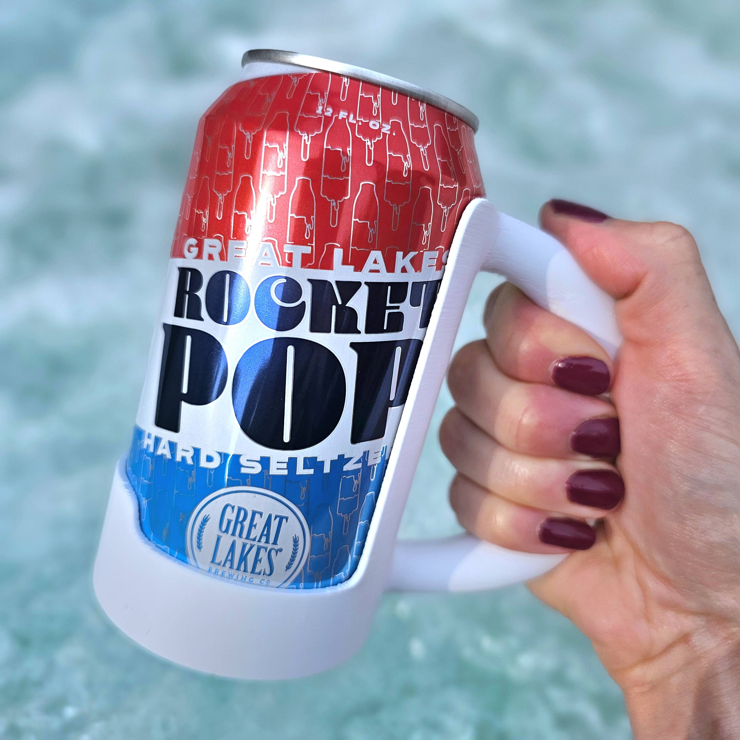 12 oz. Standard Can Holder Handle-Merchandise-BD Lasers INC.-Blue-Draft Top