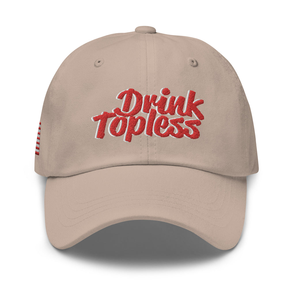 Drink Topless 'Merica - Dad Hat-Draft Top-Stone-Draft Top