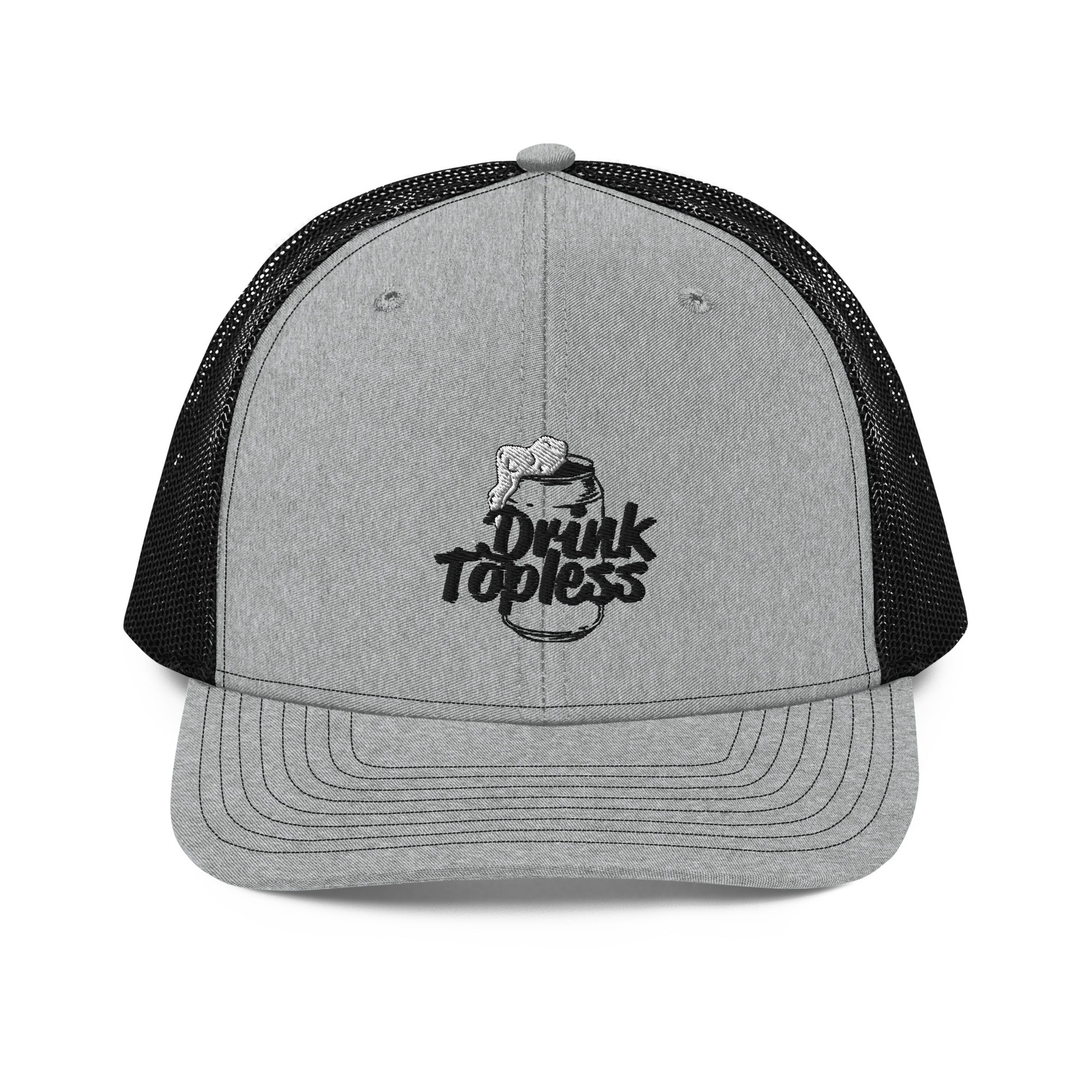Drink Topless - Trucker Hat-Merchandise-Draft Top-Heather Grey/White-Draft Top