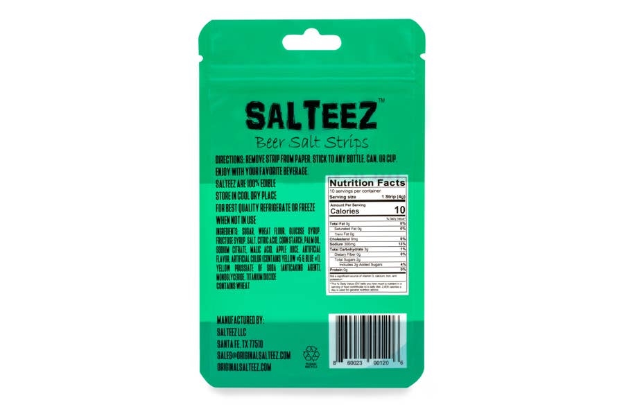 Salteez Beer Salt Strips-Merchandise-Salteez-Lime-Draft Top