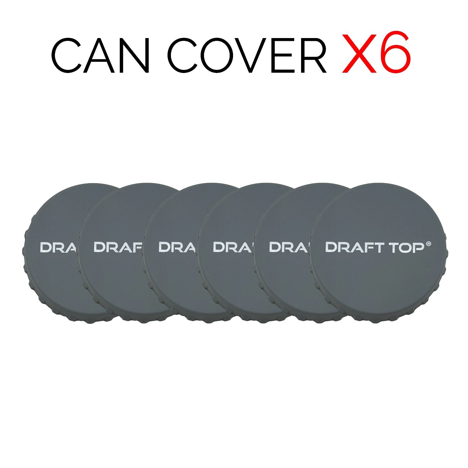 Can Covers-Can Cover-Draft Top-Grey-6 Pack-Draft Top