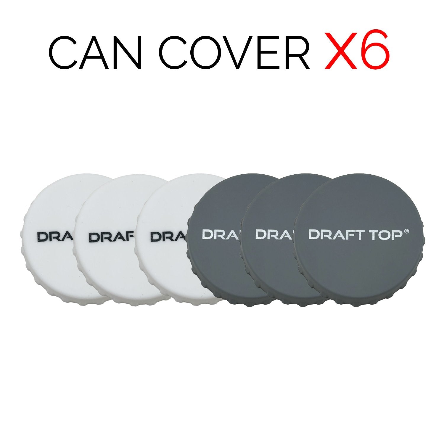 Can Covers-Can Cover-Draft Top-White-6 Pack-Draft Top