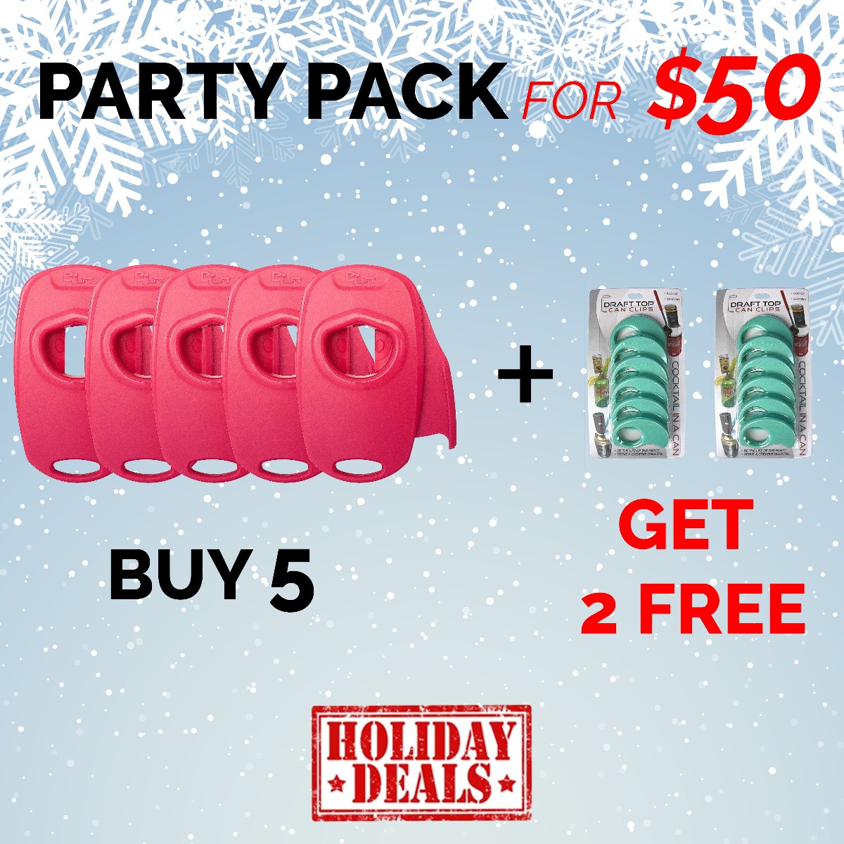 The Party Pack! Lift Universal New & Improved-DT Universal-Draft Top-Hot Pink + Teal Can Clips-Draft Top