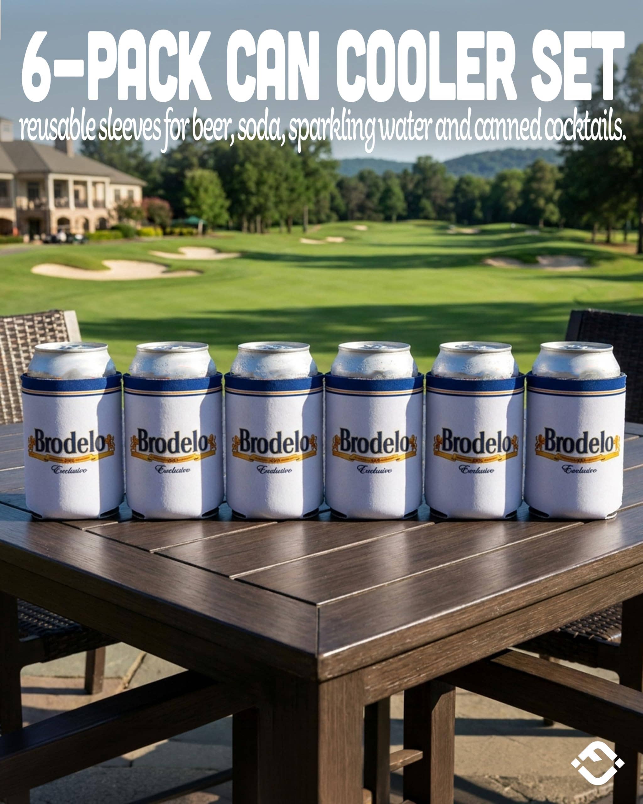 Bachelor Party Merch-Merchandise-Draft Top-Brodelo- Can Cooler 6pk-Draft Top