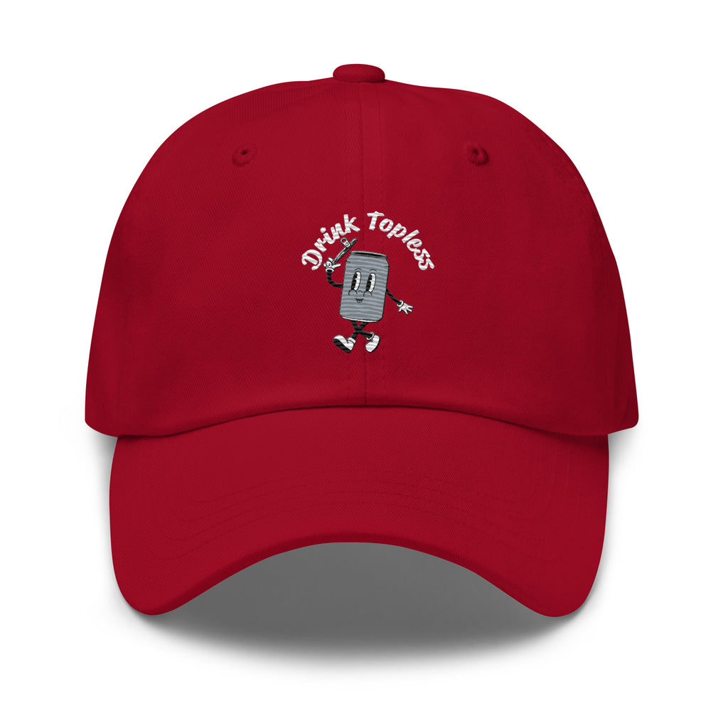 Drink Topless Tipsy - Dad Hat-Draft Top-Red-Draft Top
