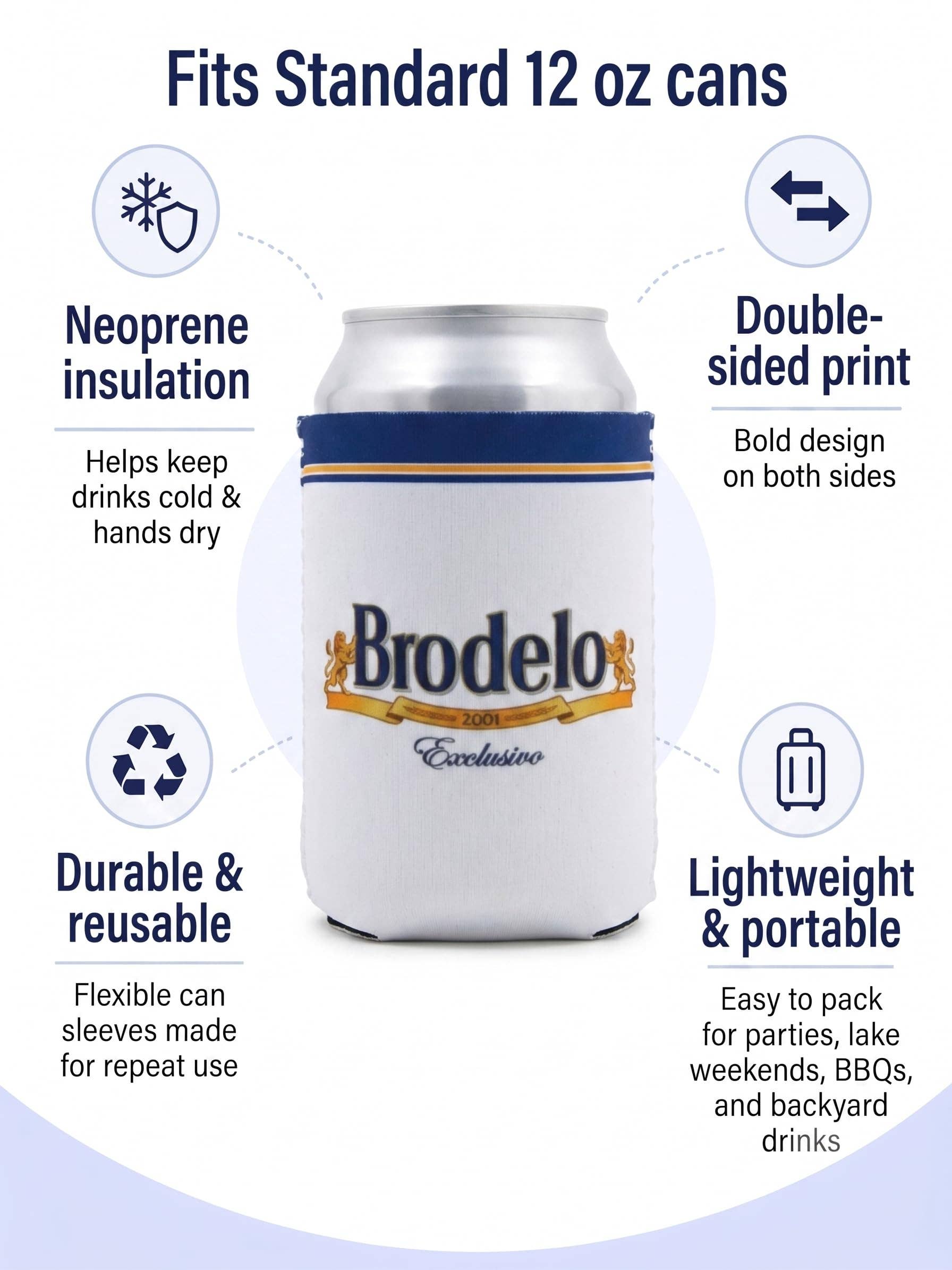Bachelor Party Merch-Merchandise-Draft Top-Brodelo- Can Cooler 6pk-Draft Top