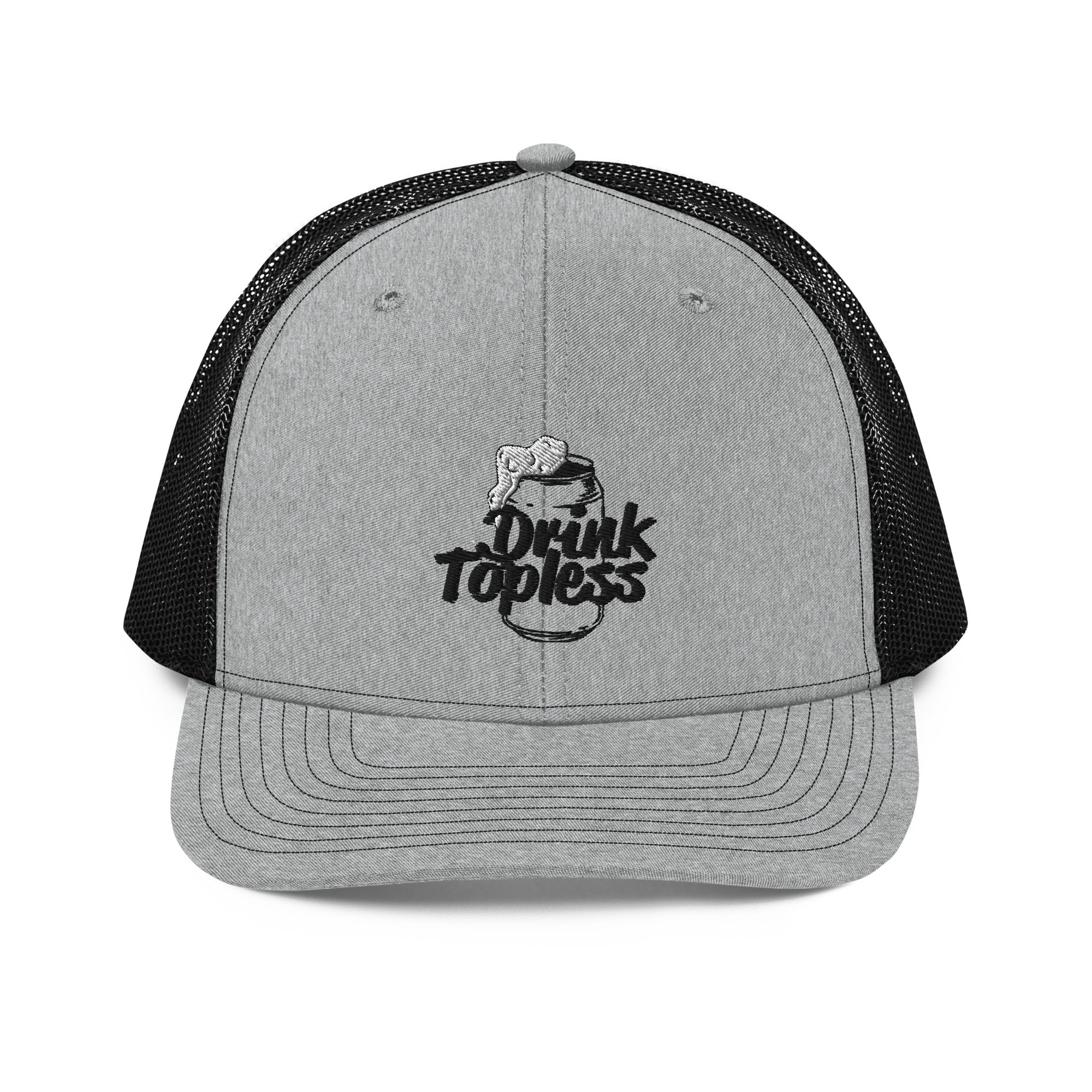 Drink Topless - Trucker Hat-Draft Top-Heather Grey / Black-Draft Top