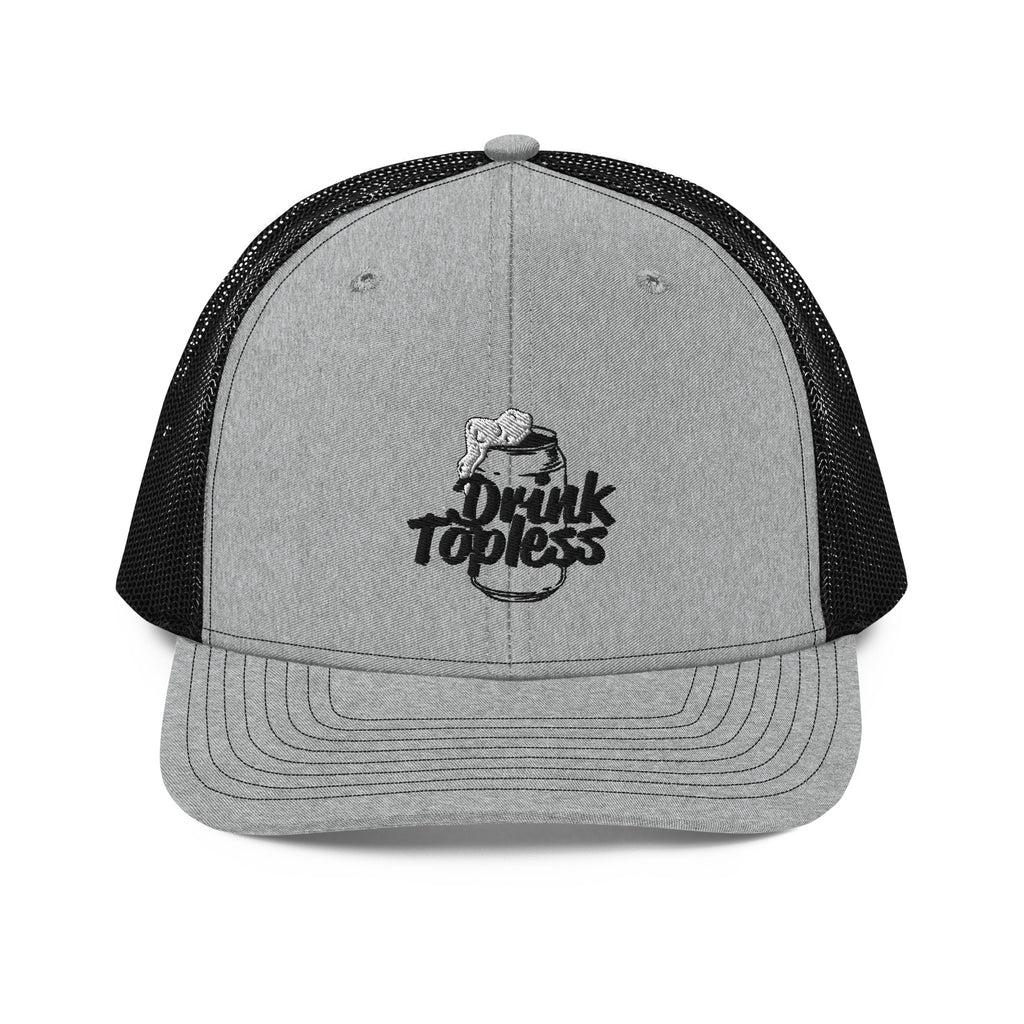 Drink Topless - Trucker Hat-Draft Top-Heather Grey / Black-Draft Top