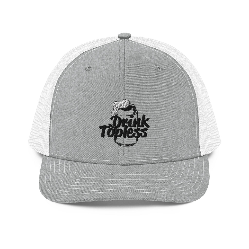 Drink Topless - Trucker Hat-Draft Top-Heather Grey/White-Draft Top